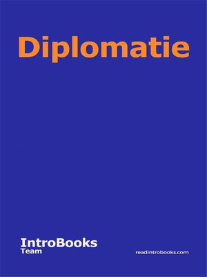cover image of Diplomatie